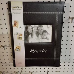 Multi Size Photo Album Memories Holds 240 4x6 20 5x7 10 8x10 Photos Black